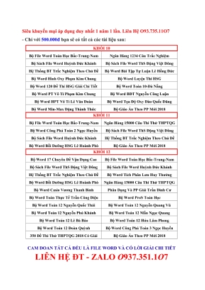 Bộ câu hỏi trắc nghiệm môn Đại số Lớp 10